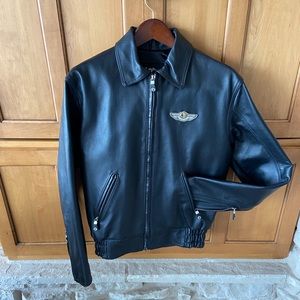 Authentic Harley-Davidson Black leather riding jacket - XS